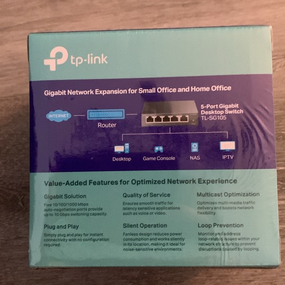 5 port gigabit Ethernet switch, network hub, ethernet splitter, plug and play - Picture 3 of 4